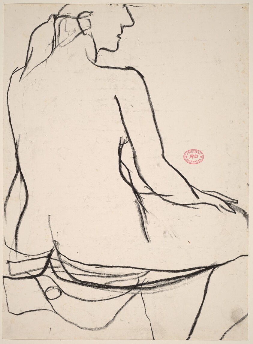 Untitled [back view of seated female nude]