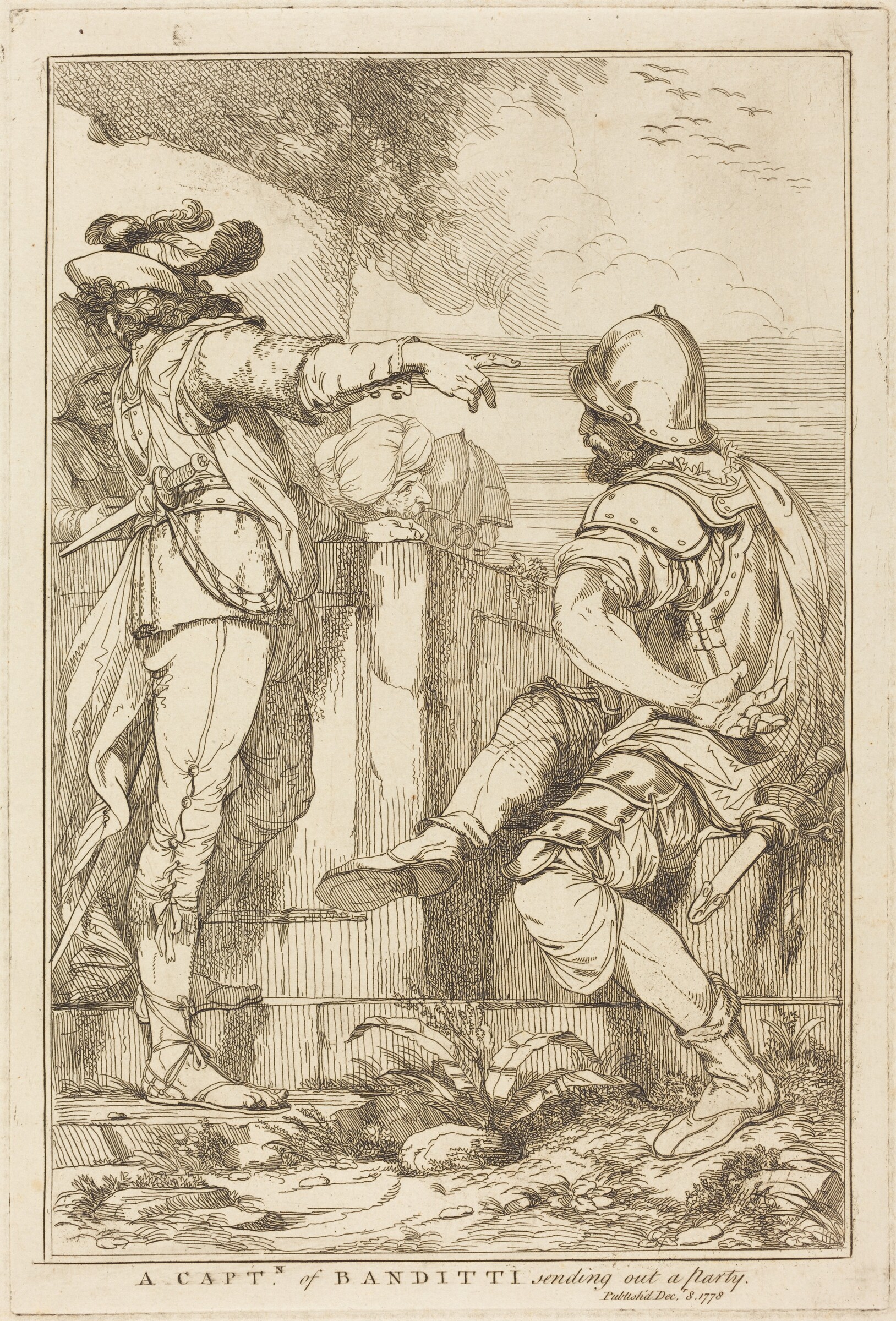 A Captn of Banditti Sending Out a Party, John Hamilton Mortimer, 1778