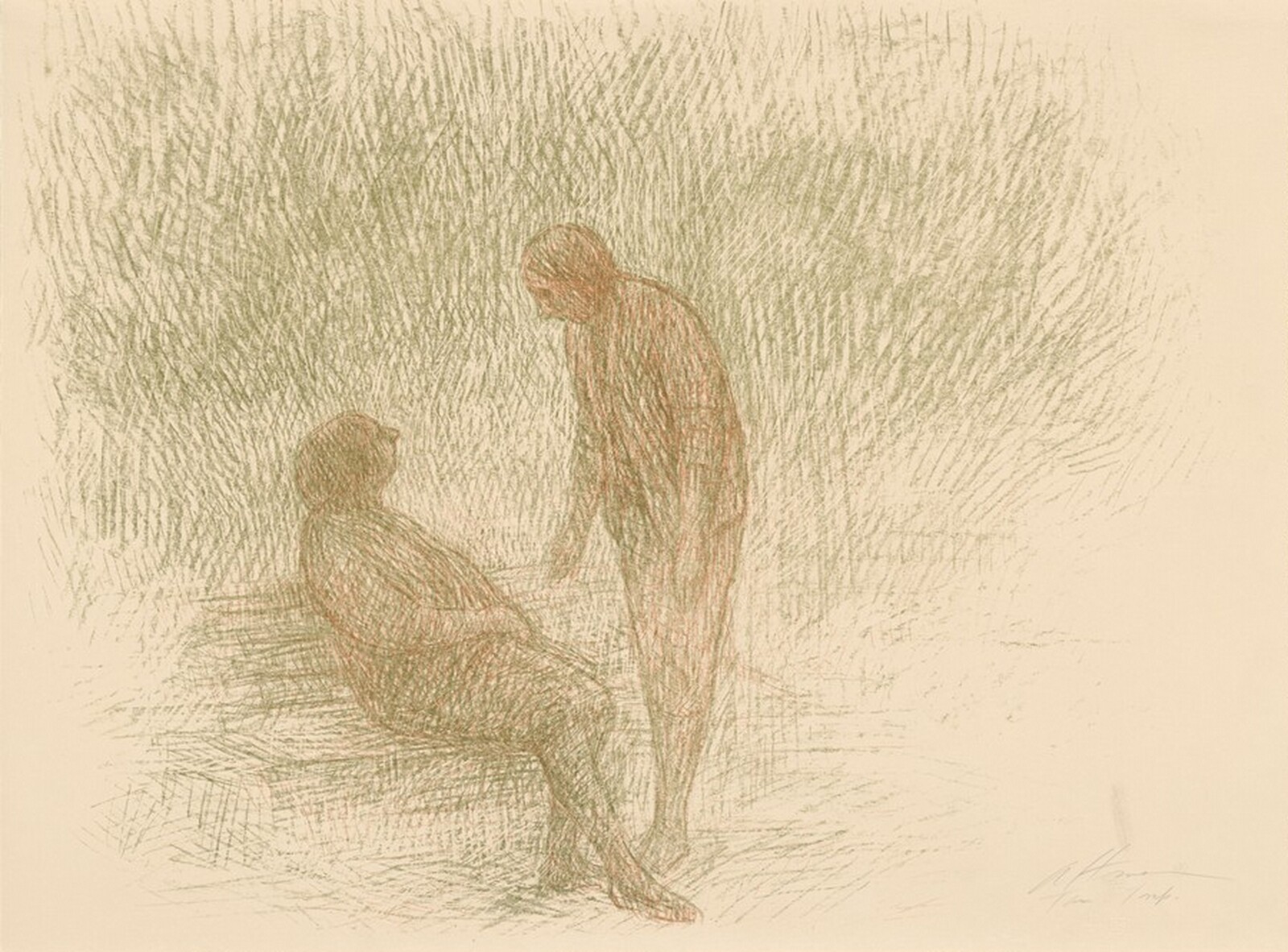 Park Conversation, Harold Altman, 1961