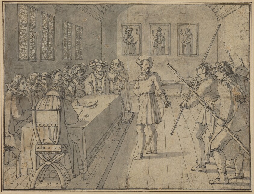 Scene from Act IV from Goethe's "Gotz von Berlichingen"