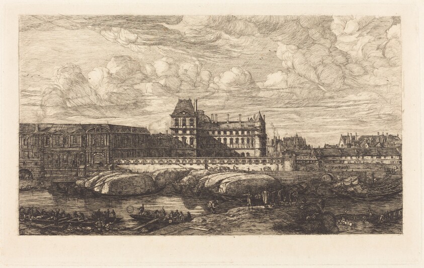 L'ancien Louvre d'après une peinture de Zeeman, 1651 (The Old Louvre, from a Painting by Zeeman, 1651)