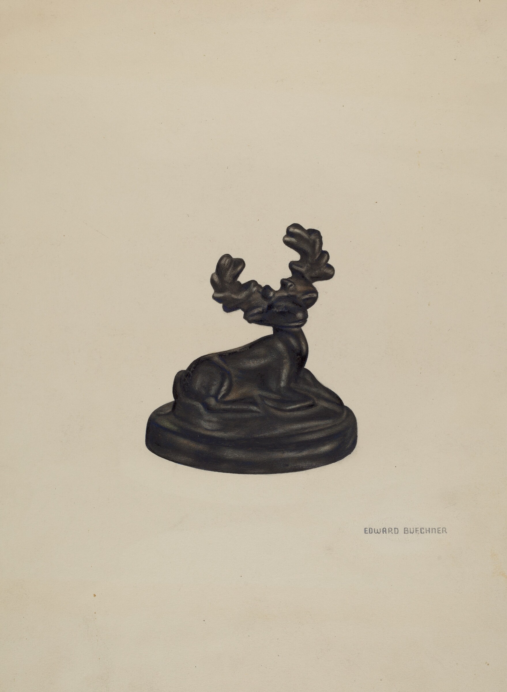 Paperweight (Deer), Edward W. Buechner, c. 1938