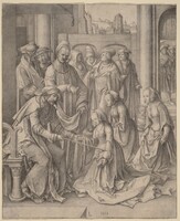 Esther before Ahasuerus, Lucas van Leyden, 1518