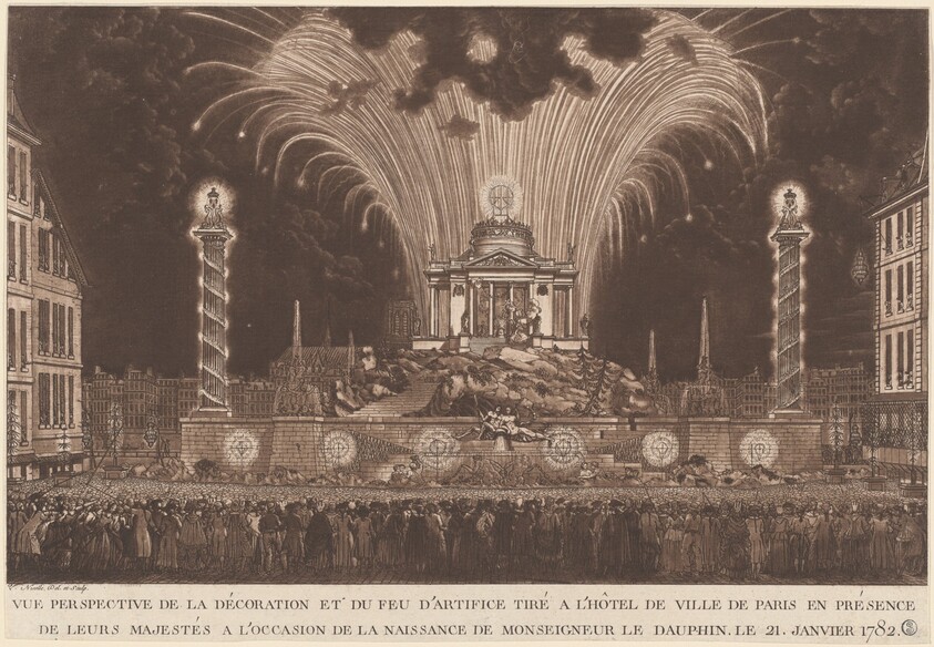 La Décoration et du Feu d'Artifice... la Naissance de Monseigneur le Daufin (Fireworks Celebrating the Birth of the Dauphin)