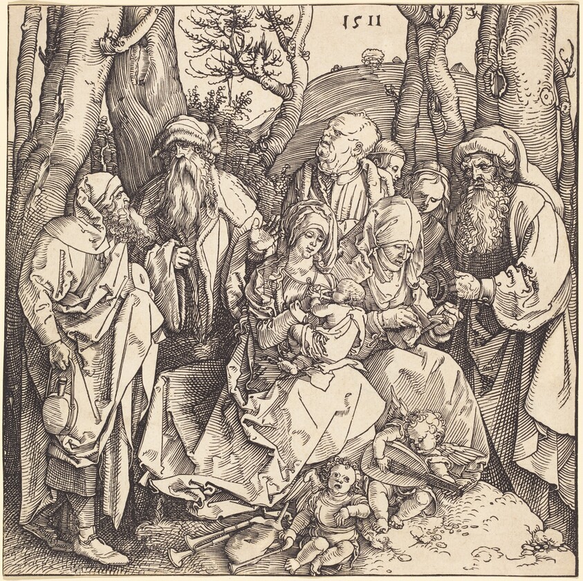 The Holy Family with Two Music-Making Angels