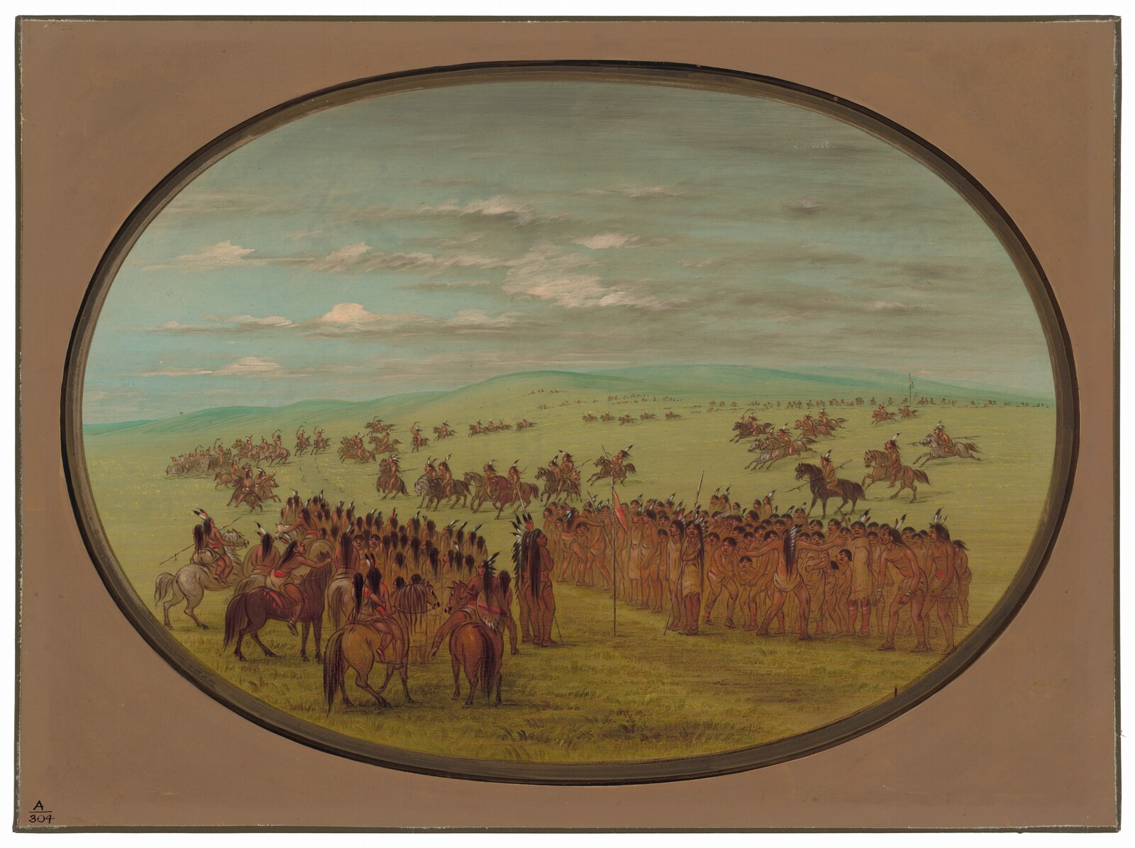 Horse Racing - Minatarrees, George Catlin, 1861/1869