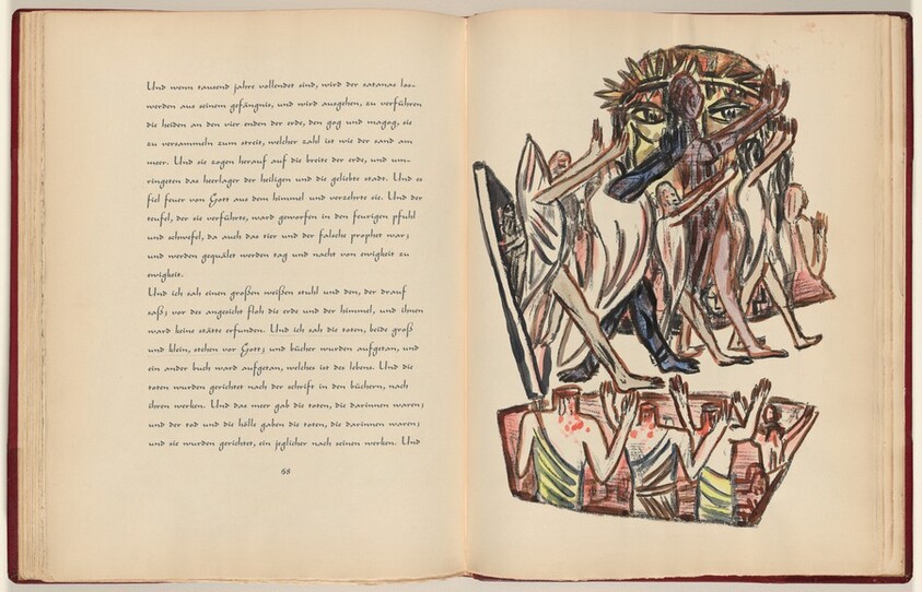 Johannes, Offenbarung, Kapitel 20, Vers 4 (John, Revelation, Chapter 20, Verse 4) (plate, page 69) from Apokalypse (Apocalypse)