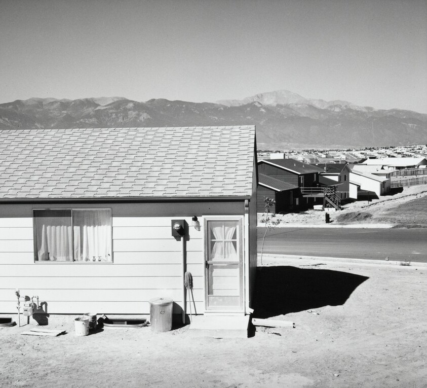 New housing, view of Pikes Peak