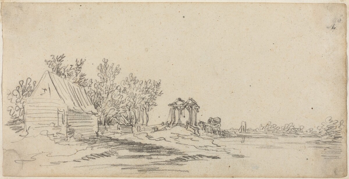 River Landscape with a Distant Bridge