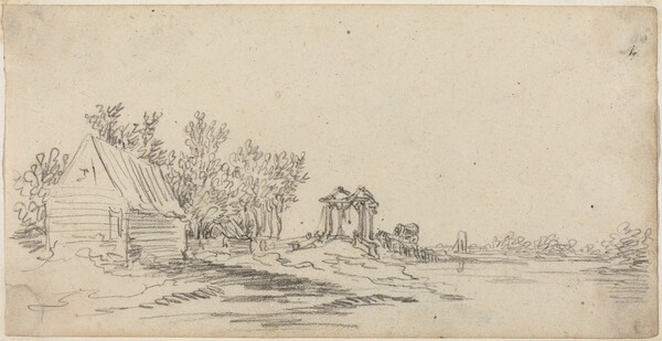 River Landscape with a Distant Bridge