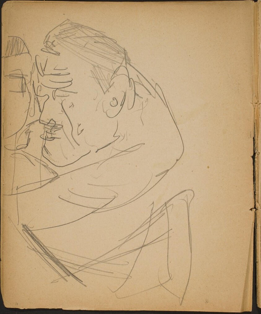 Zwei Ringkämpfer (Two Wrestlers Close Up) [p. 16]