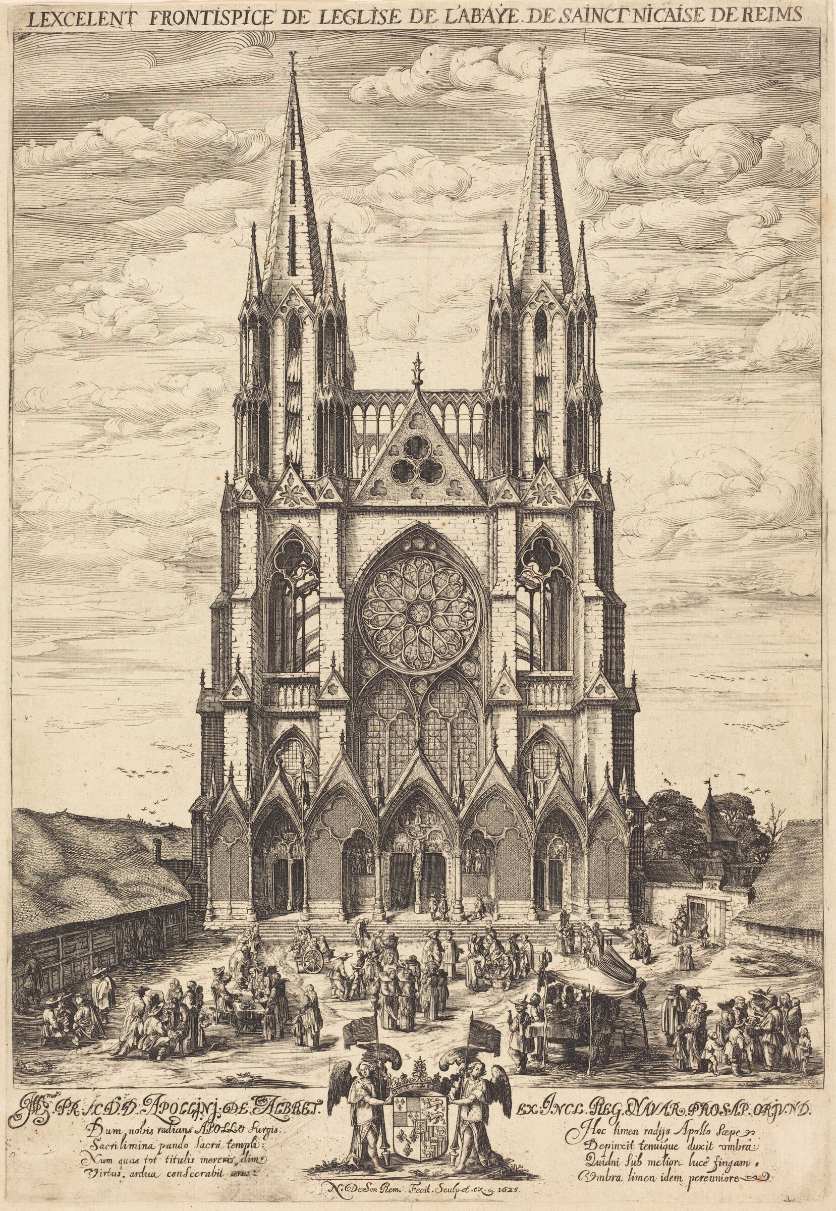 La facade de l'abbaye de S. Nicaise de Reims, Nicolas de Son, 1625