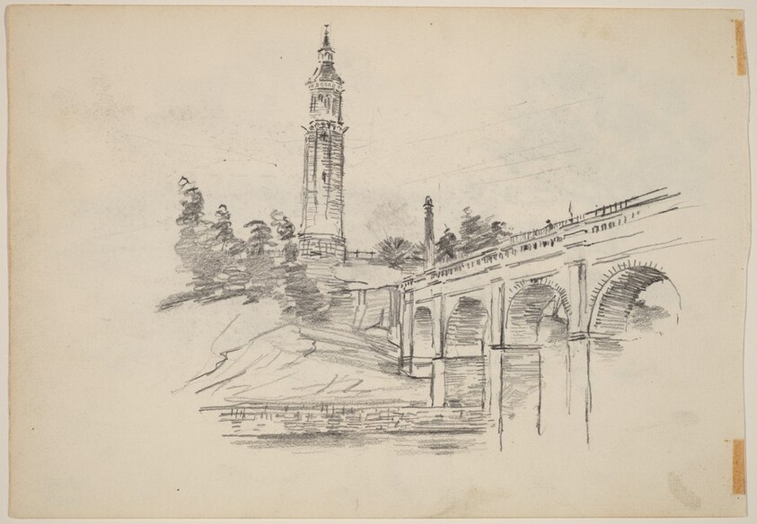 Landscape with Tower [recto]