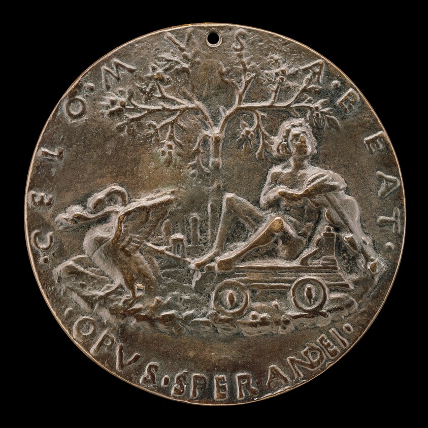 Apollo on a Car Drawn by Swans [reverse]