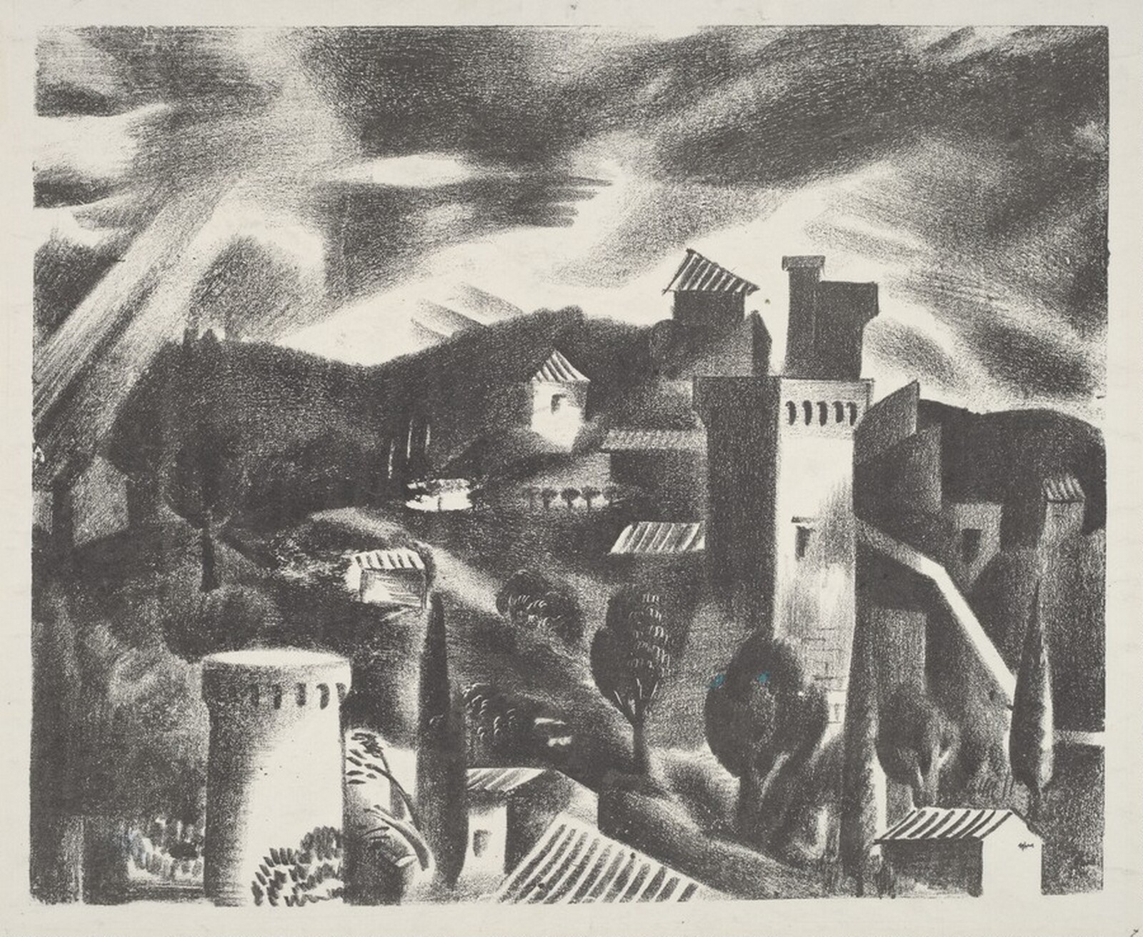 Avignon, Jan Matulka, c. 1925