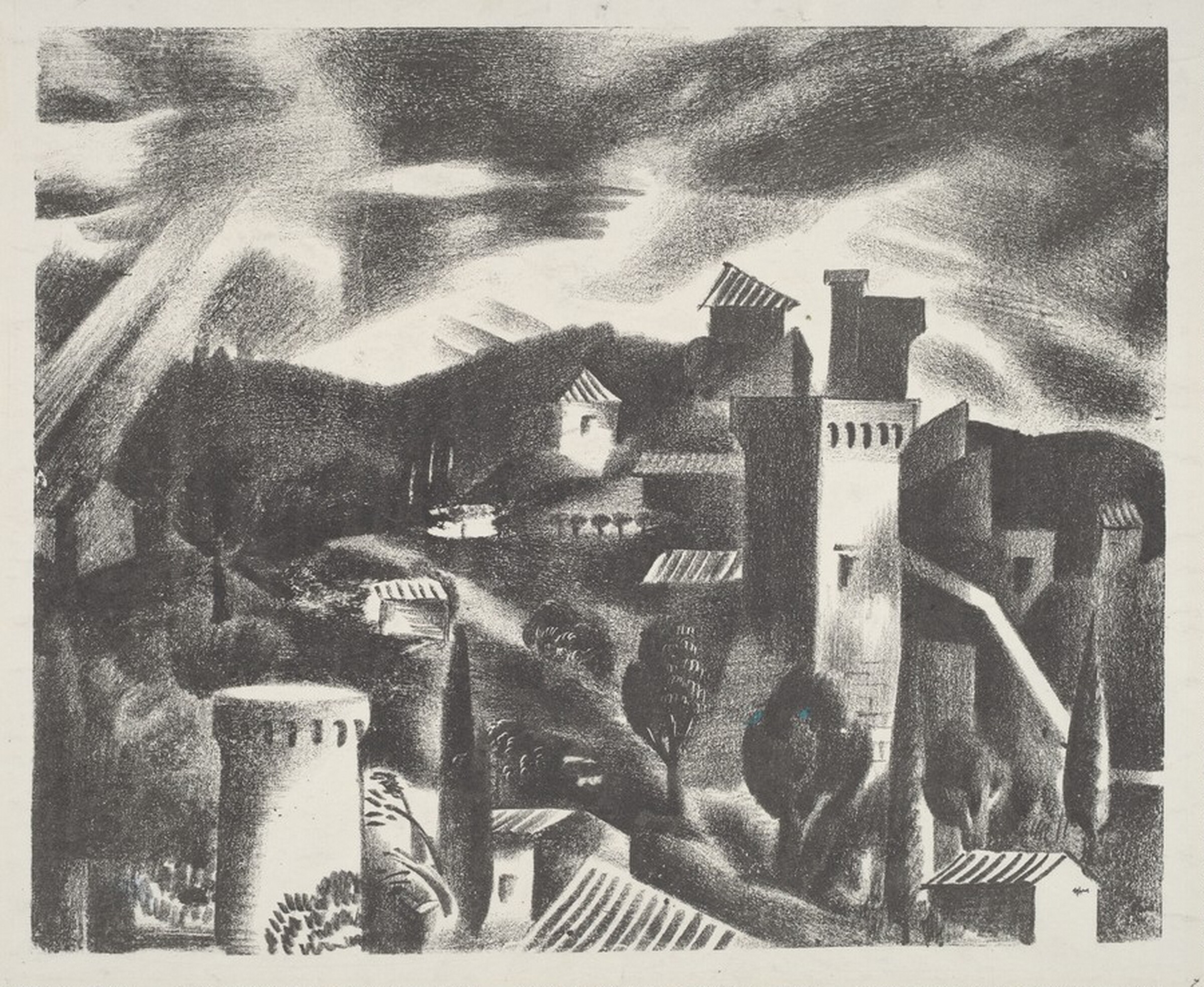 Avignon, Jan Matulka, c. 1925