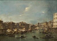 Grand Canal with the Rialto Bridge, Venice, Francesco Guardi, probably c. 1780