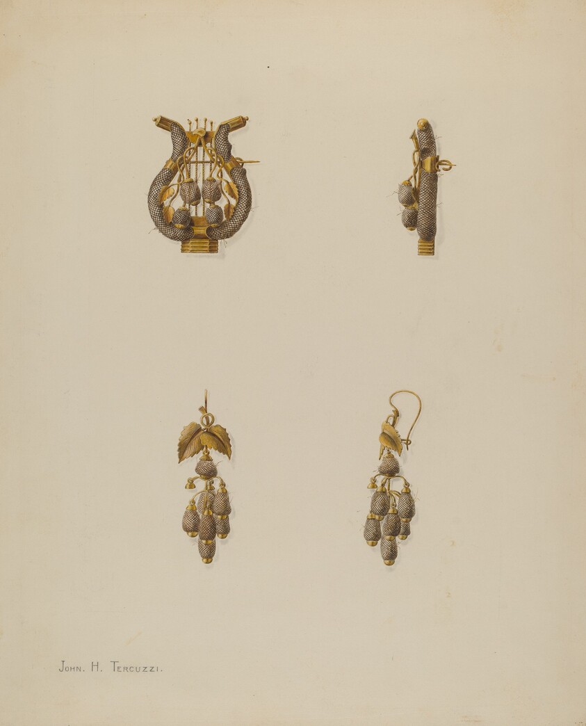 Brooch and Earrings