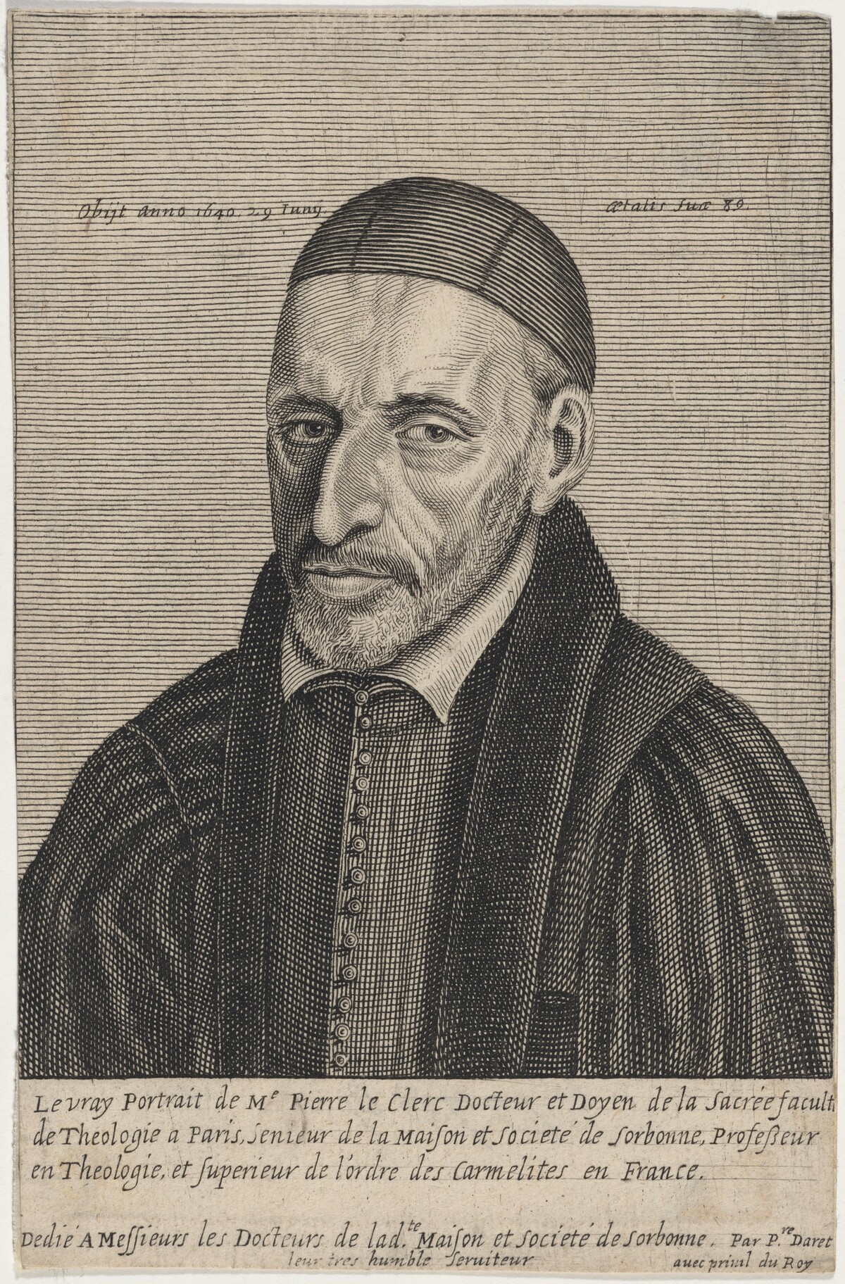 Pierre le Clerc, Doctor of Theology in Paris