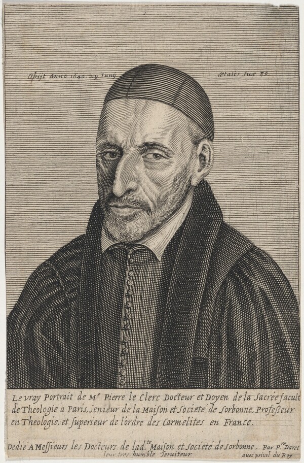Pierre le Clerc, Doctor of Theology in Paris