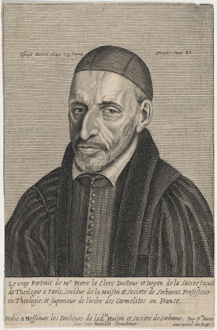 Pierre le Clerc, Doctor of Theology in Paris