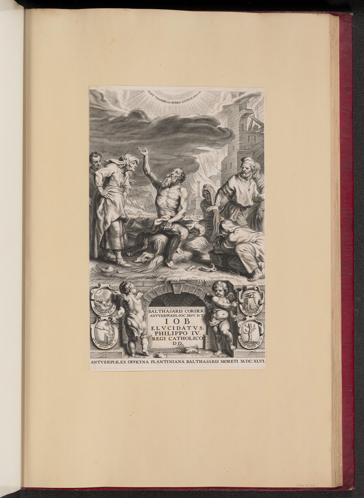 Title Page for Balthasar Cordier, Iob Elvcidatvs