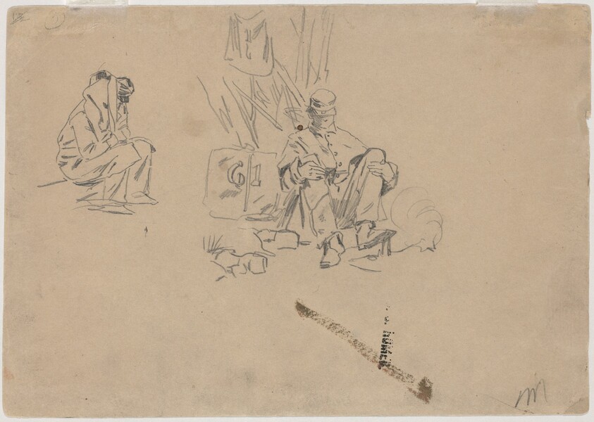 Two Soldiers Resting [verso]