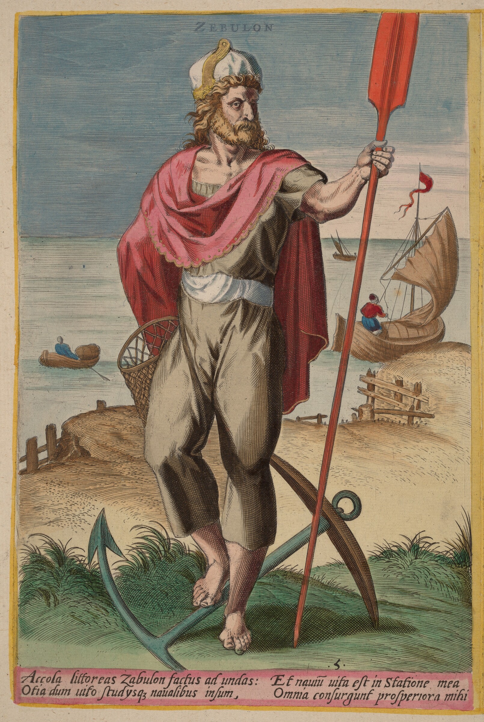Zebulon, Jan Sadeler I after Crispen van den Broecke, c. 1585; published 1643