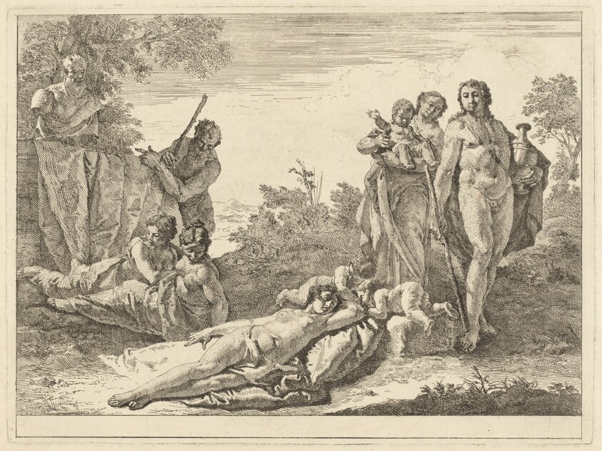 Nine Figures around a Herm of Pan