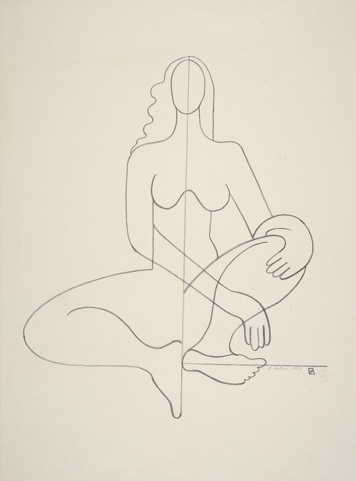 Abstraction (Seated Nude)