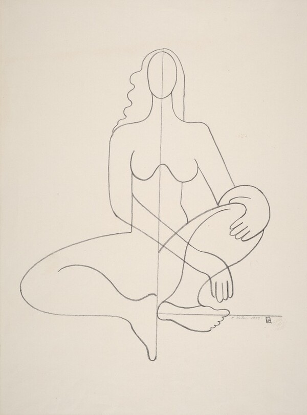 Abstraction (Seated Nude)
