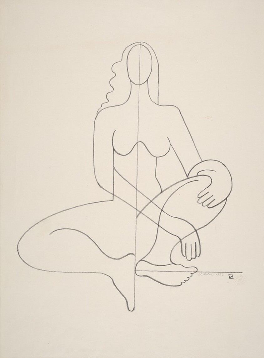 Abstraction (Seated Nude)