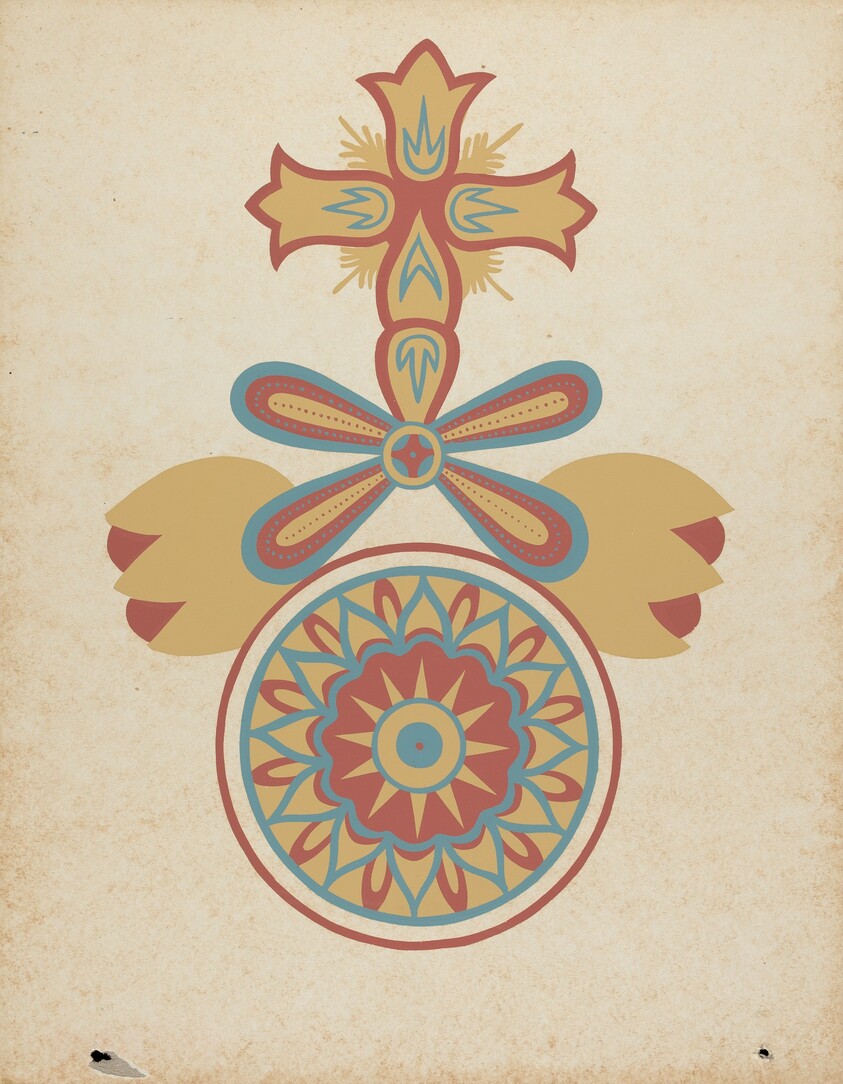 Santa Barbara Mission Doorway Design from the portfolio "Decorative Art of Spanish California"