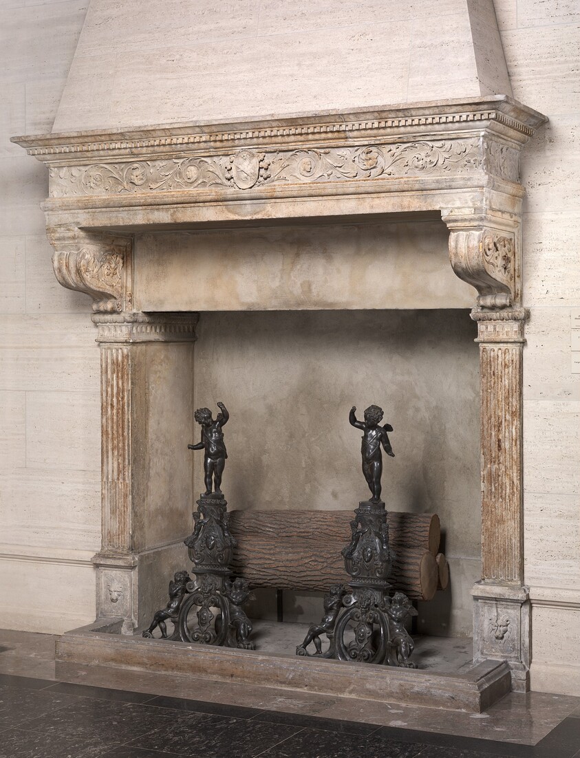 Chimneypiece with Shield of Arms of the Barbo of Venice