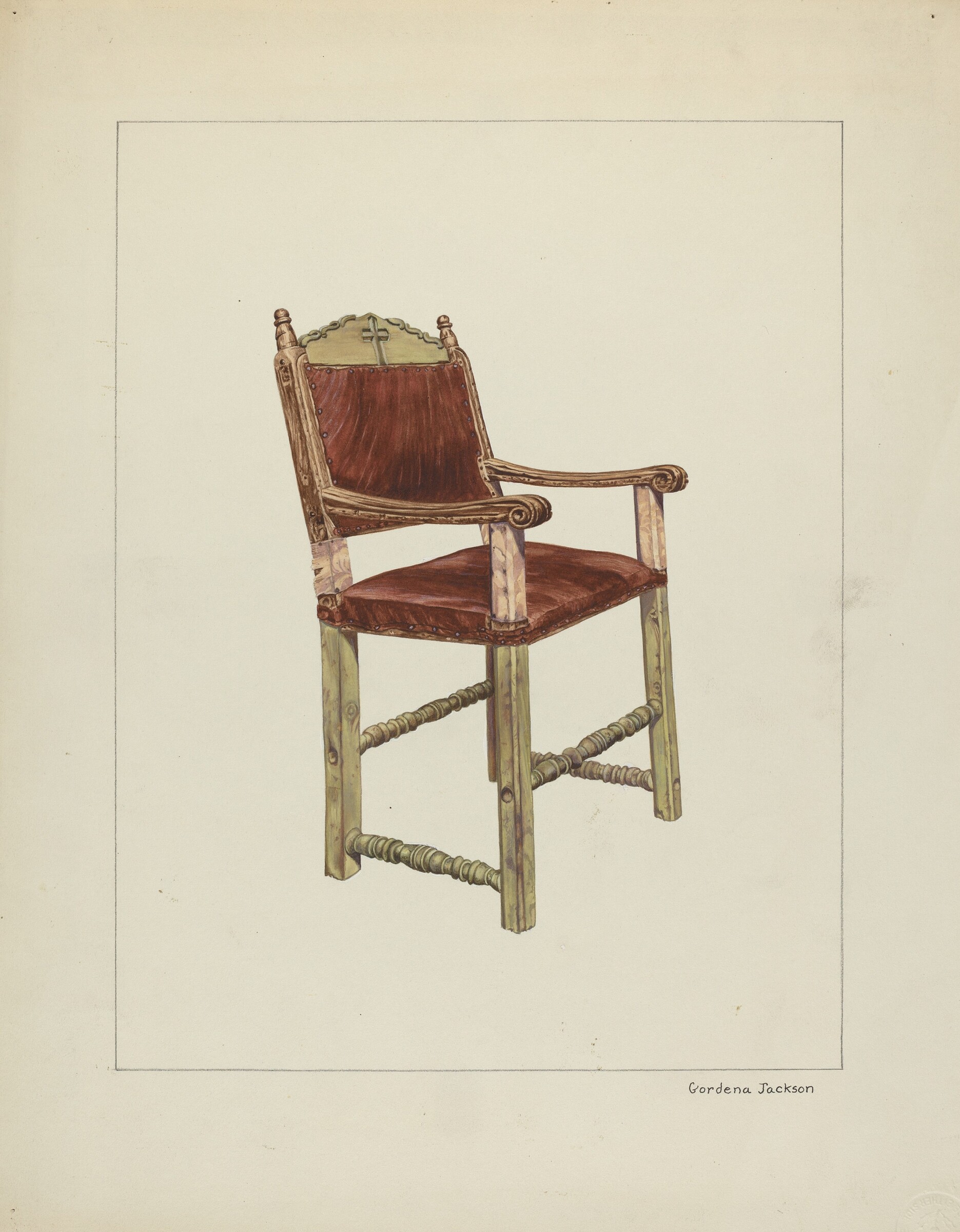Sacramental Chair, Gordena Jackson, c. 1939