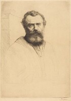 Self-Portrait, 3rd plate, Alphonse Legros
