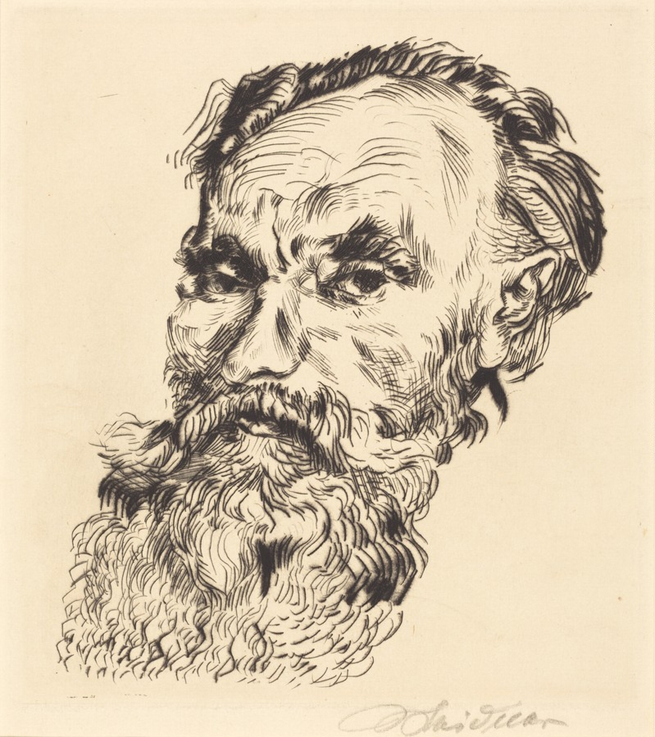 Portrait of a Man with a Long Beard, Ludwig Meidner