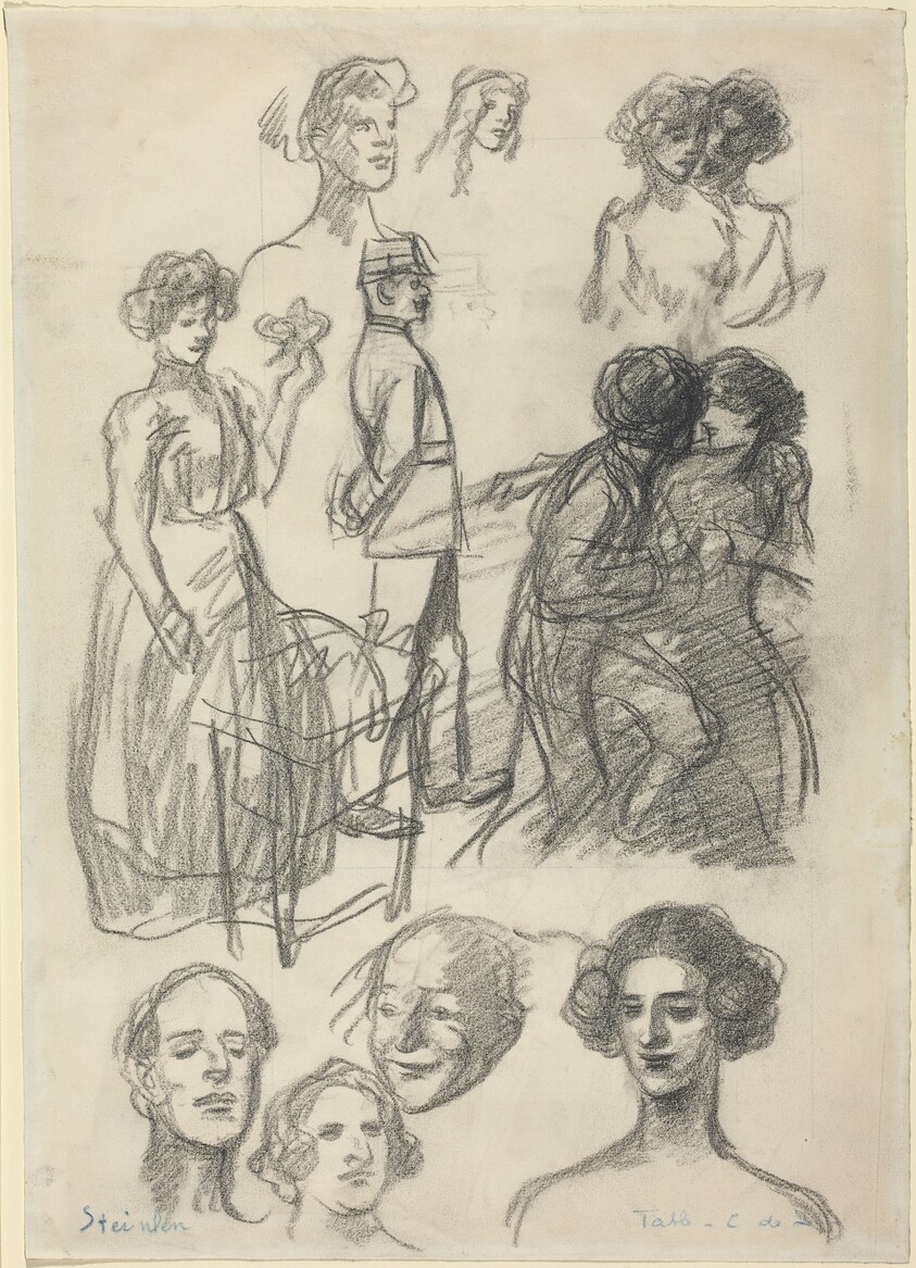 Sketches for "Lovers on a Bench"