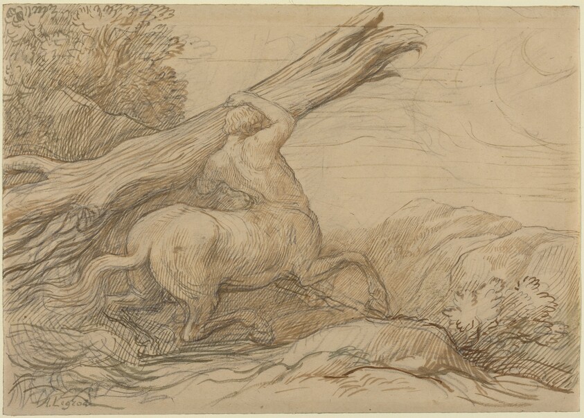 Centaur Carrying a Tree Trunk