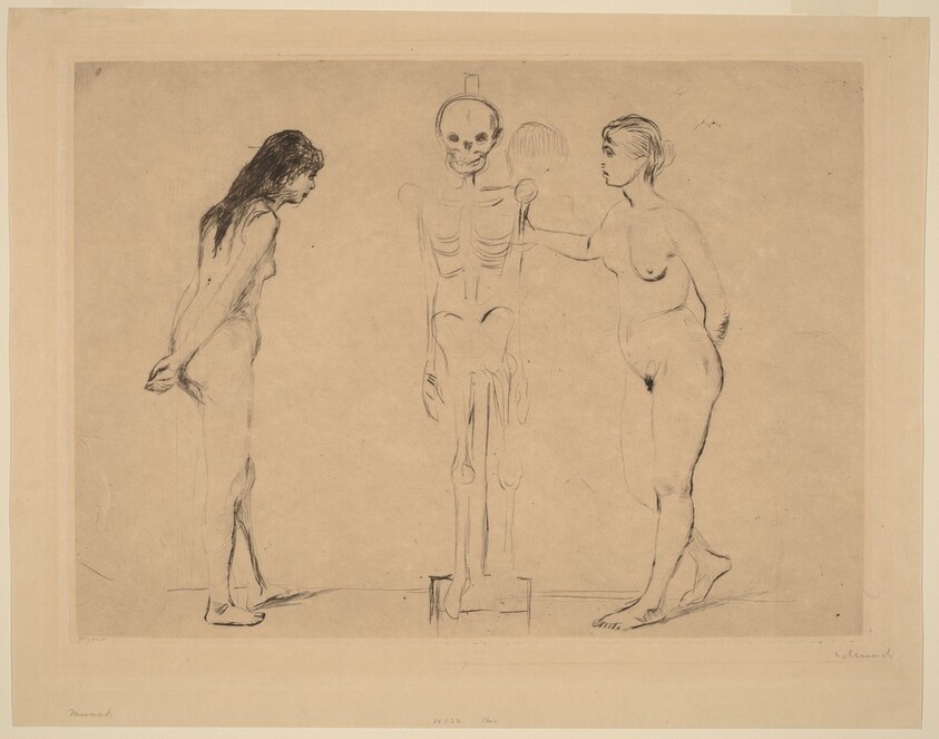Two Girls and a Skeleton (Die Beiden Madchen das Gerippe)