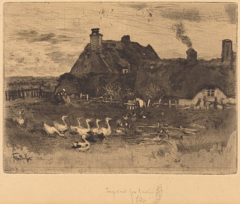 Les Petites Chaumières (Thatched Cottages--Small Plate)
