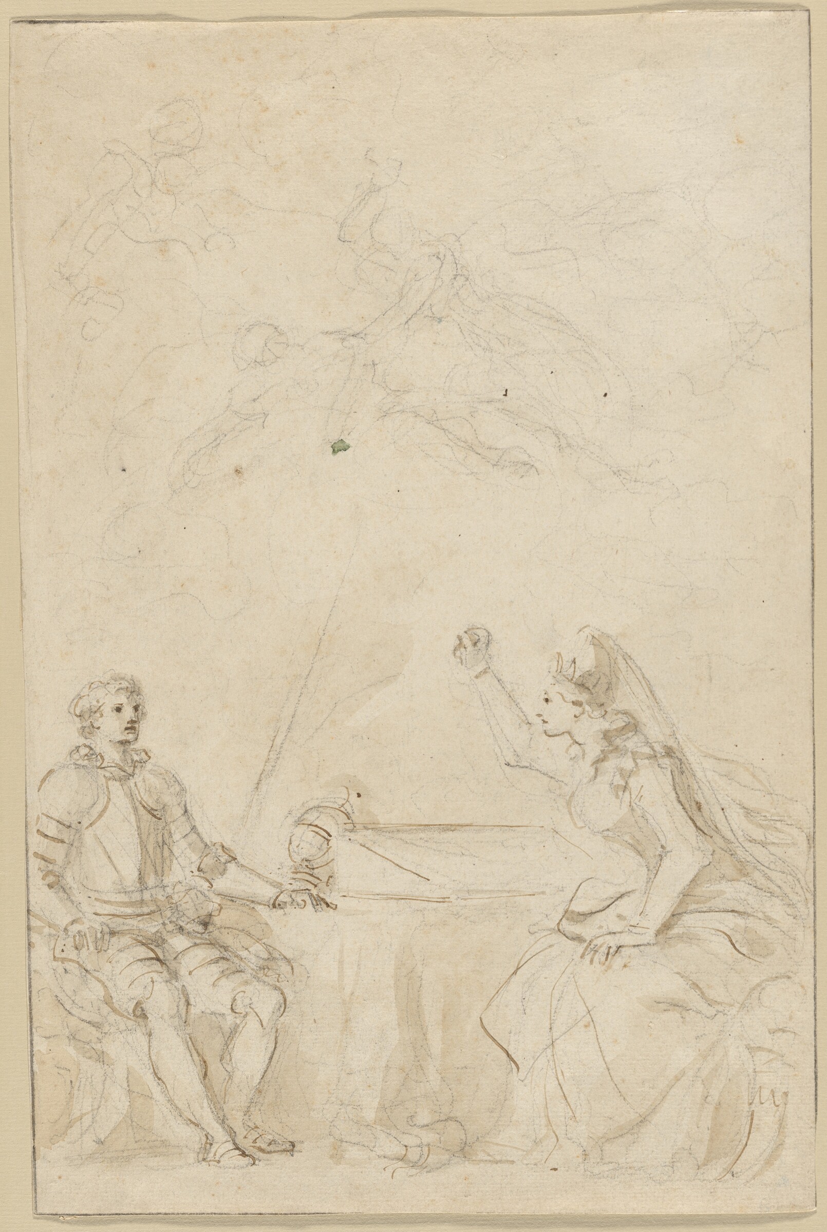 Olympia Tells Roland Her Sad Story, Jean-Honoré Fragonard, 1780s