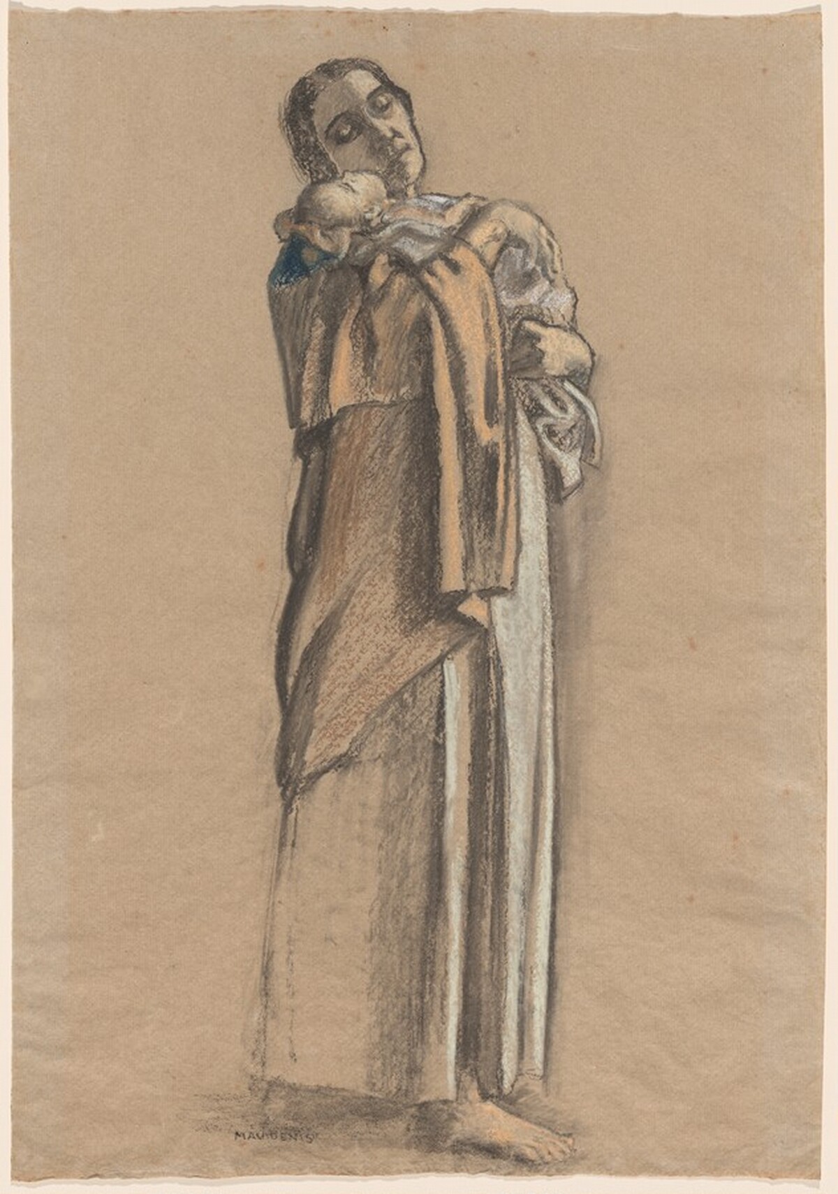 Mother Cradling Her Child