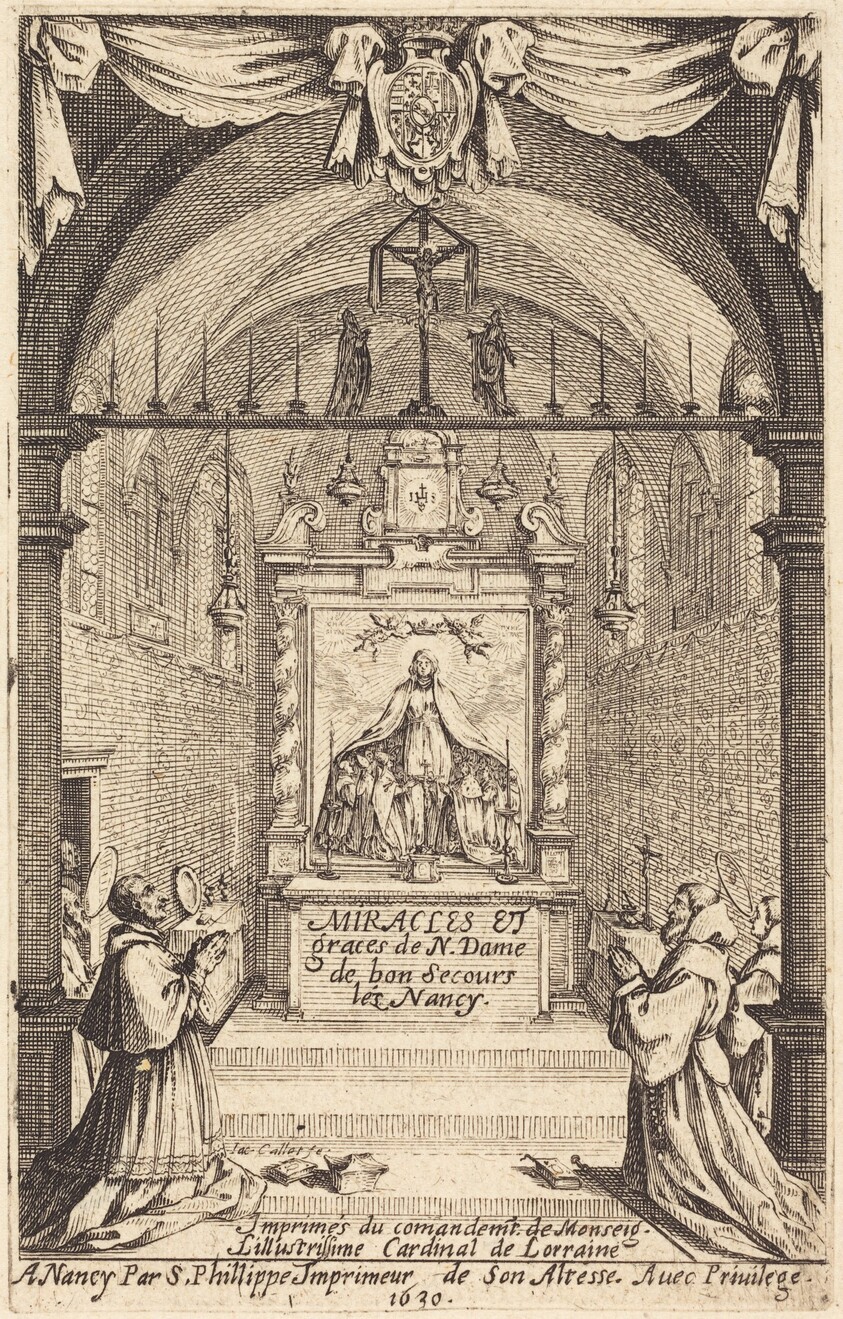 Frontispiece for the Miracles and Graces of Our Lady of "Bon-Secours-les-Nancy"