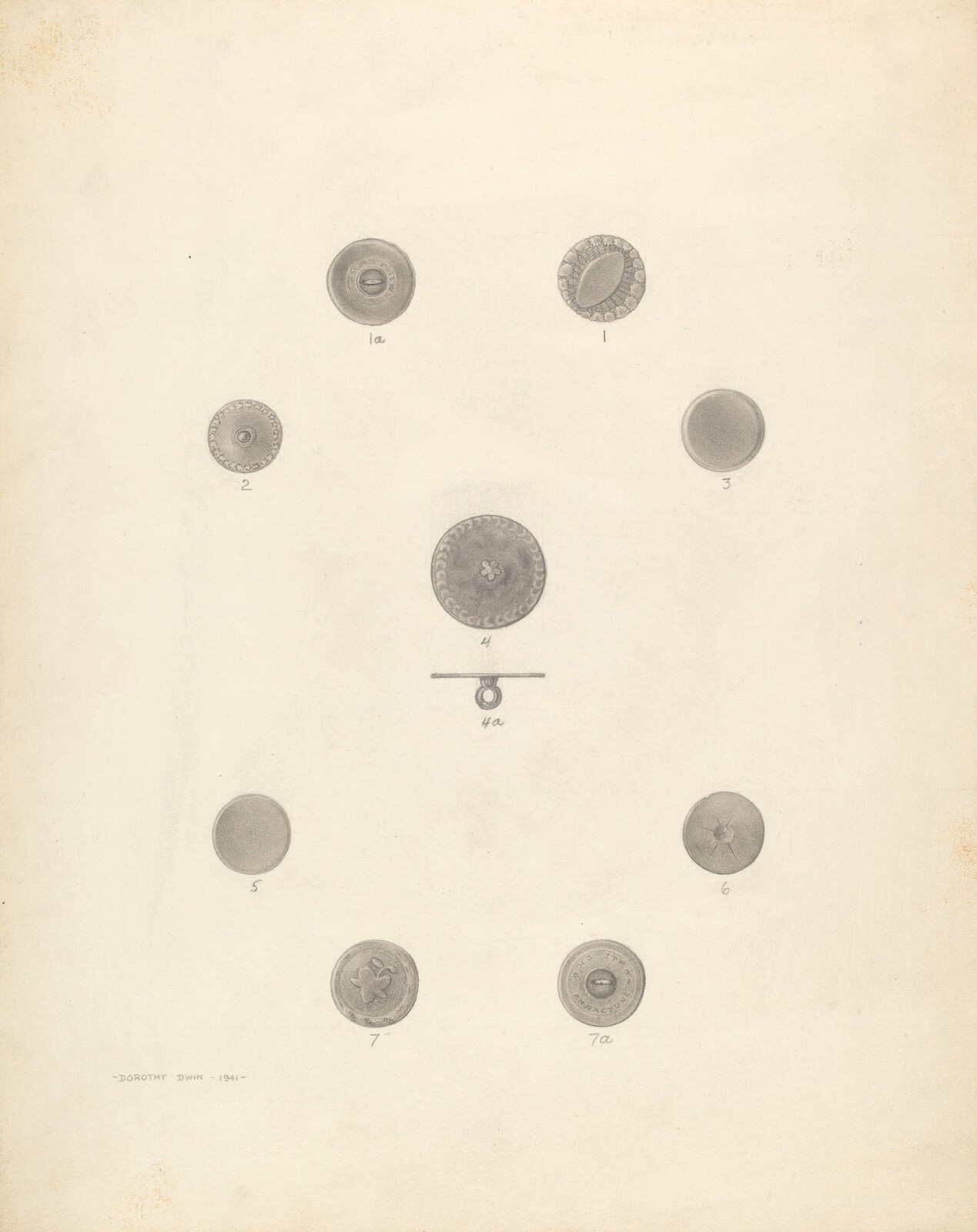 Buttons, Dorothy Dwin, 1941
