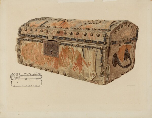 Deerskin Covered Chest