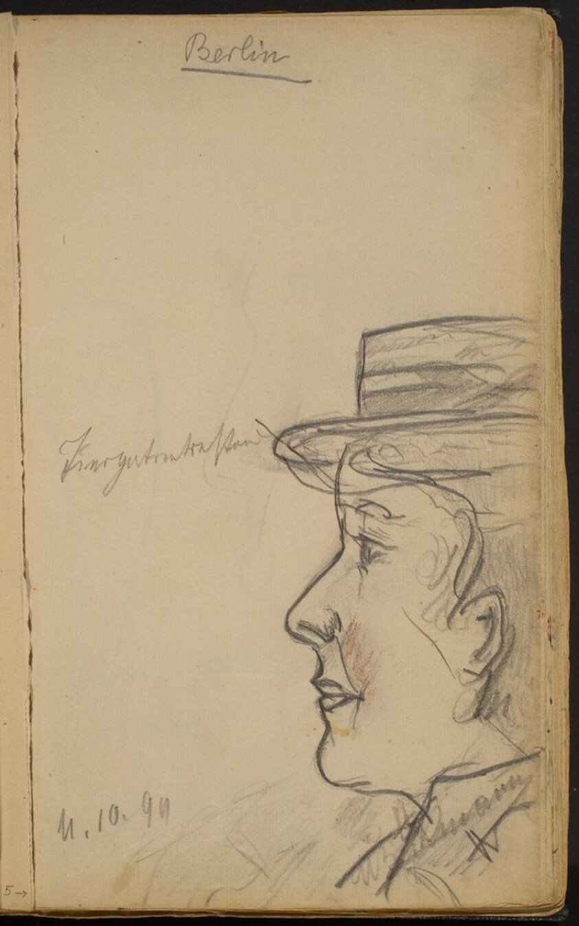 Woman in Profile to the Left