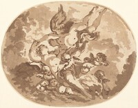 Eros and Psyche, Jean-Claude-Richard, Abbé de Saint-Non after François Boucher, 1766