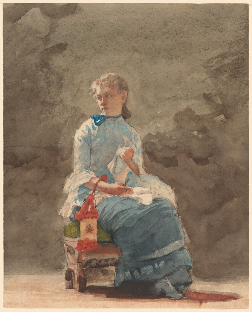 Young Woman Sewing