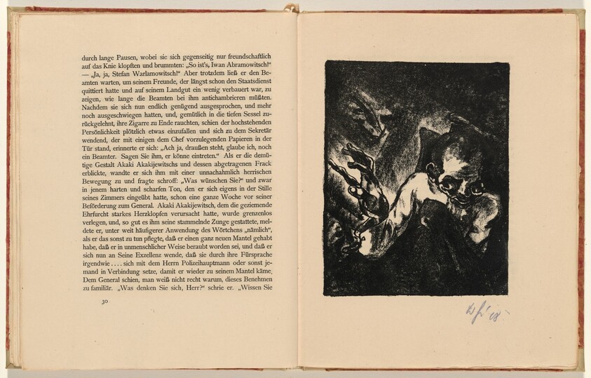 Akaki in Fieberphantasien (Akaki in a Fever Delirium) (plate 9) from Der Mantel (The Coat)